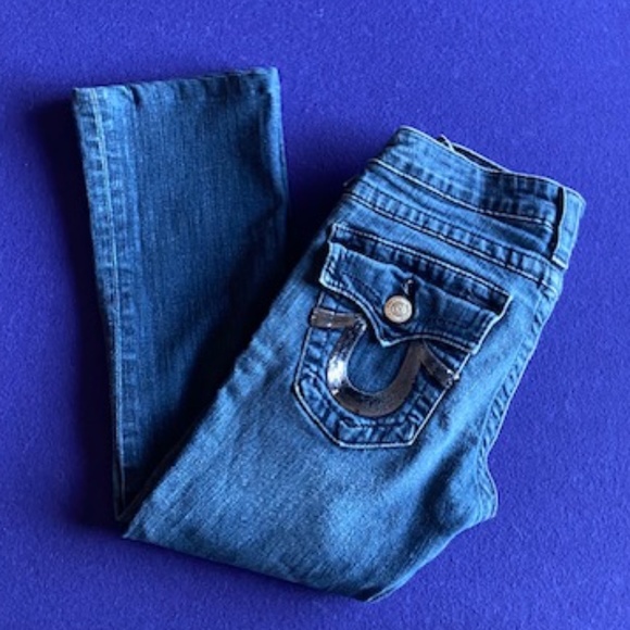 True Religion Jeans Sequin Pockets Girls Size 24 - Picture 1 of 5
